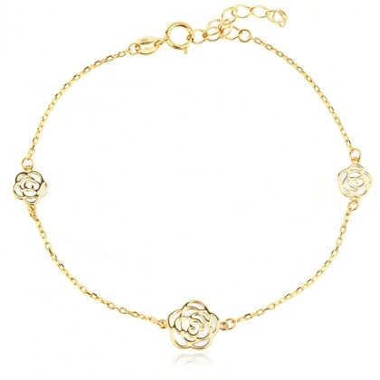 Златна Гривна White Rose