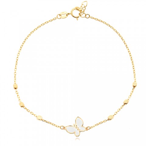 Златна гривна Butterfly