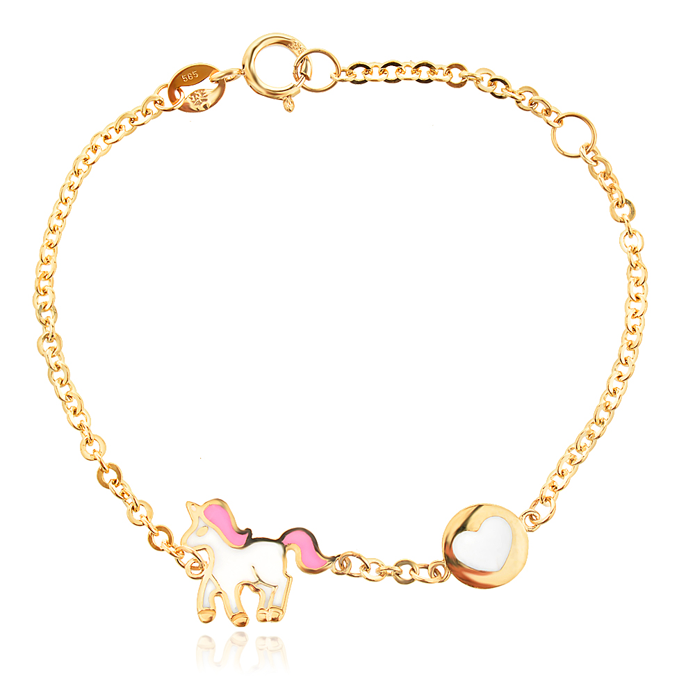 Златна детска гривна Pixi