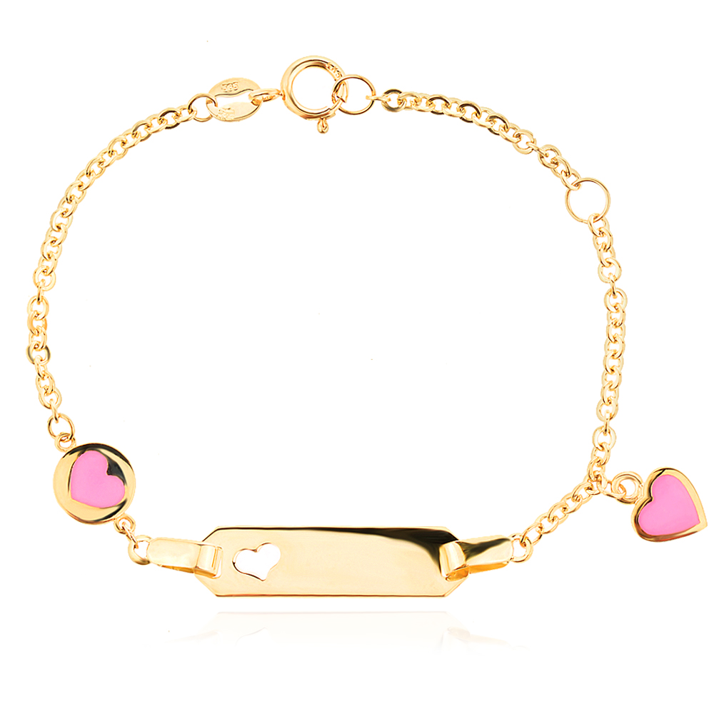 Златна детска гривна Mini Love