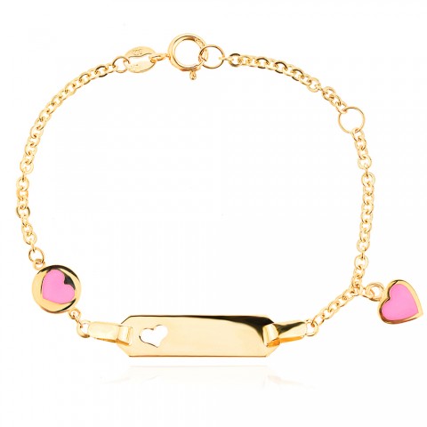 Златна детска гривна Mini Love