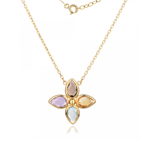 Златно колие Color Bloom