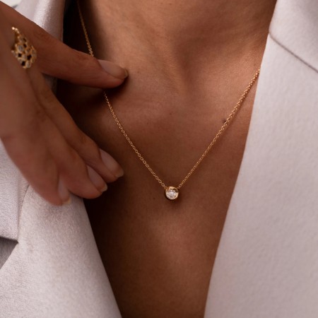 Колие с диамант Gemoria