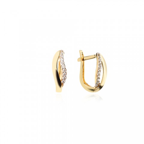 Златни обеци Sleek Line