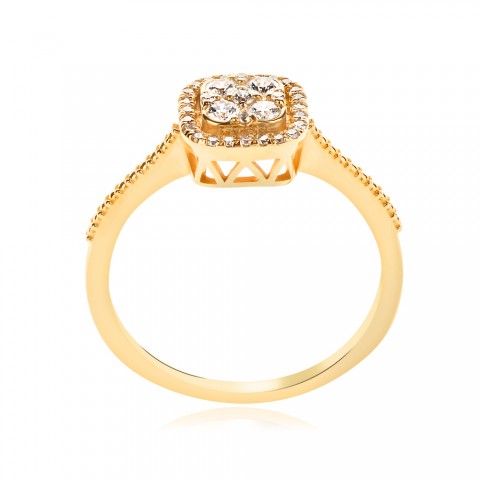 Златен пръстен с диаманти Vanilla