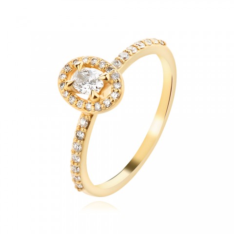 Годежен пръстен с диаманти Glamour