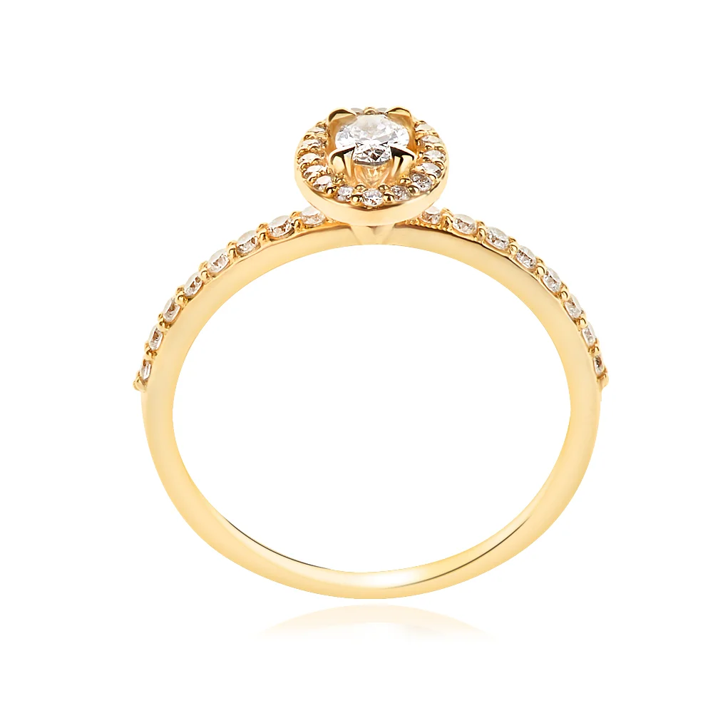 Пръстен с диаманти Glamour - БИЖУТА С ЕСТЕСТВЕНИ КАМЪНИ (Златни и сребърни бижута)