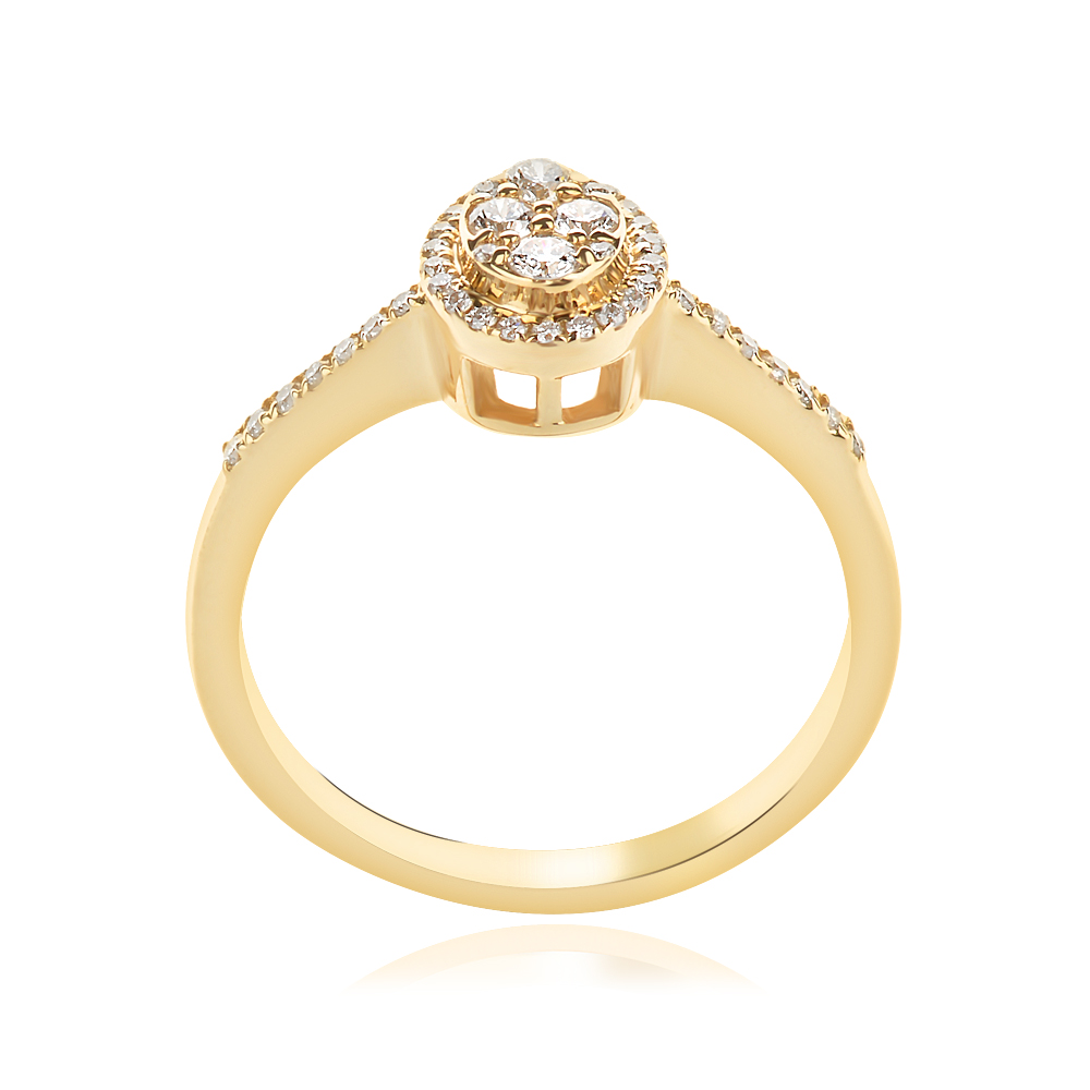 Златен пръстен с диаманти Bianca