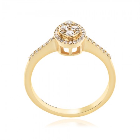 Златен пръстен с диаманти Bianca