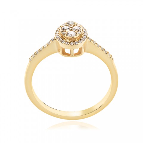 Златен пръстен с диаманти Bianca