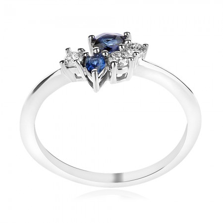Пръстен С Диаманти и Сапфири Marine