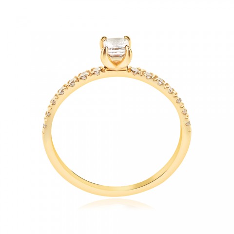 Златен пръстен с диаманти Iris