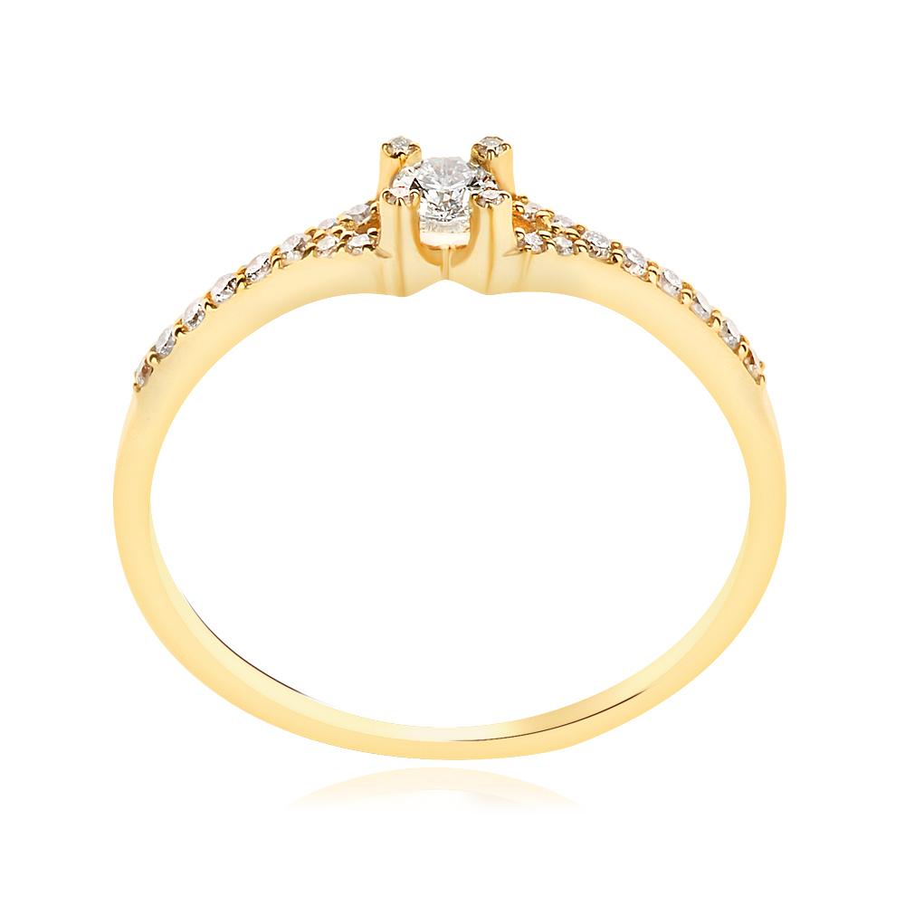 Годежен пръстен с диаманти Quatra