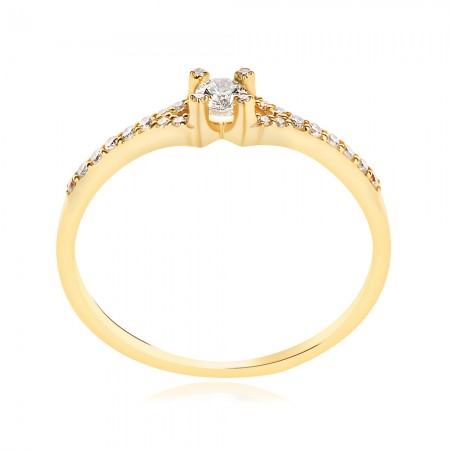 Годежен пръстен с диаманти Quatra