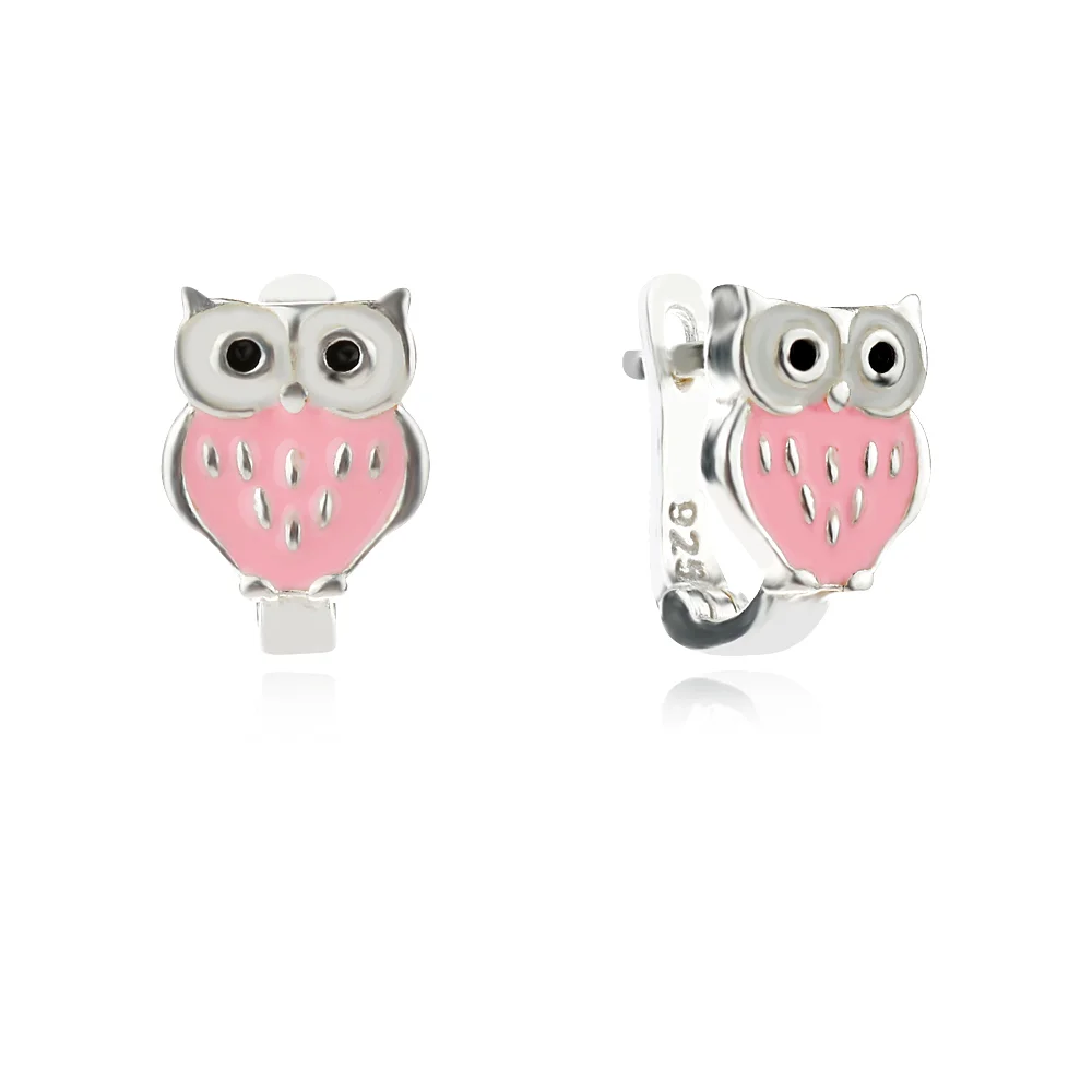 Детски сребърни обеци Owly - ДЕТСКИ ОБЕЦИ (Златни и сребърни бижута)