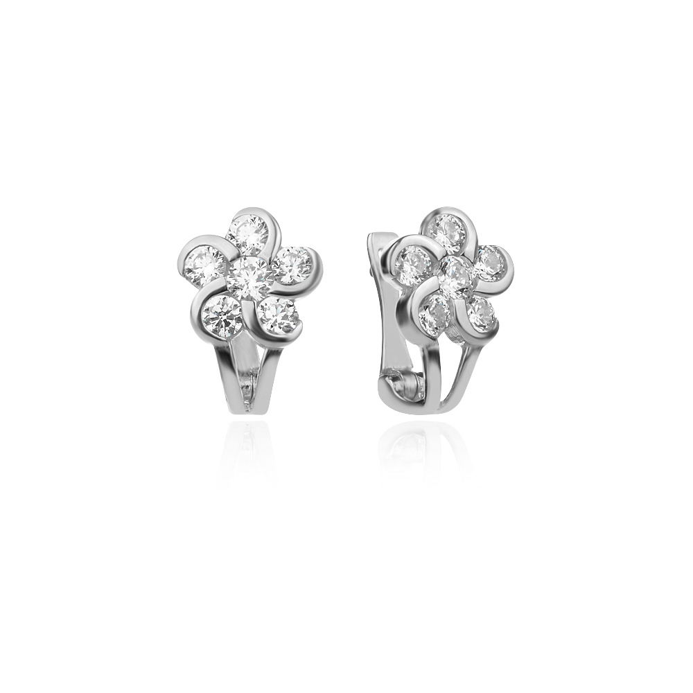 Детски сребърни обеци Flower Детски сребърни обеци Flower