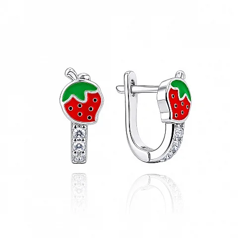 Детски сребърни обеци Tiny Berry