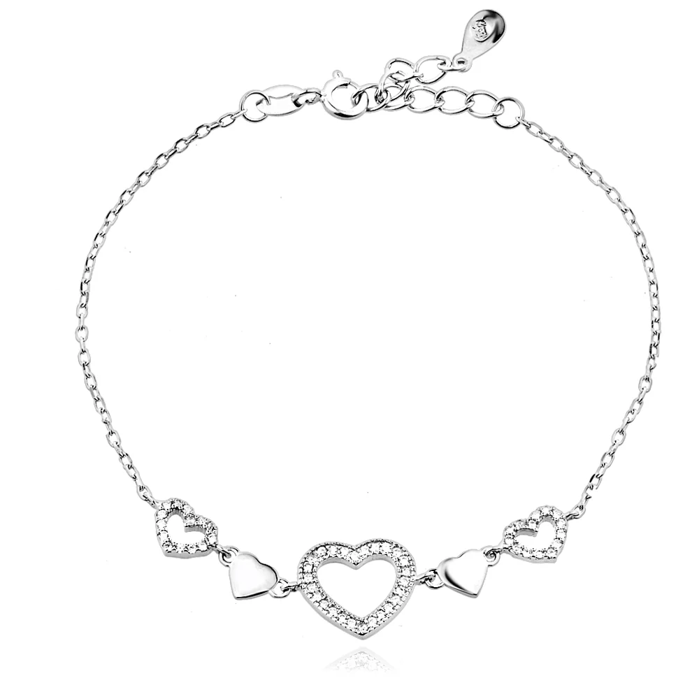 Сребърна гривна Love Chain - ДАМСКИ ГРИВНИ (Златни и сребърни бижута)