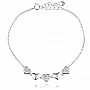 Сребърна гривна Silver Hearts