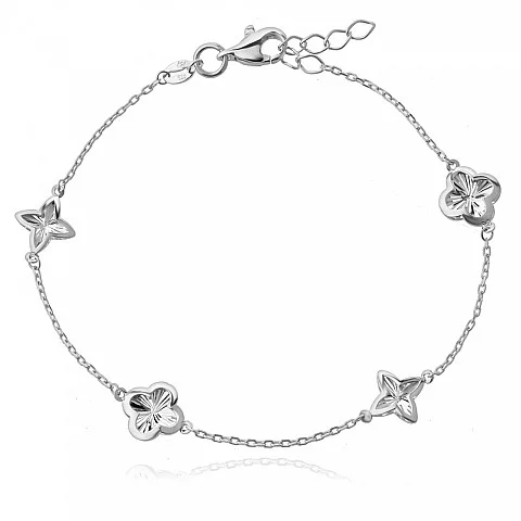 Сребърна гривна Clover Shine