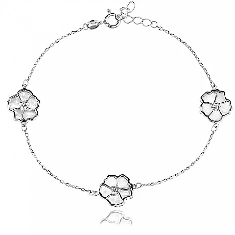 Сребърна гривна Flower Bloom