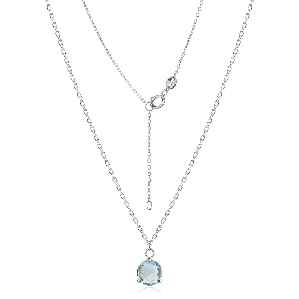Сребърно колие Blue Stone - КОЛИЕТА (Златни и сребърни бижута)