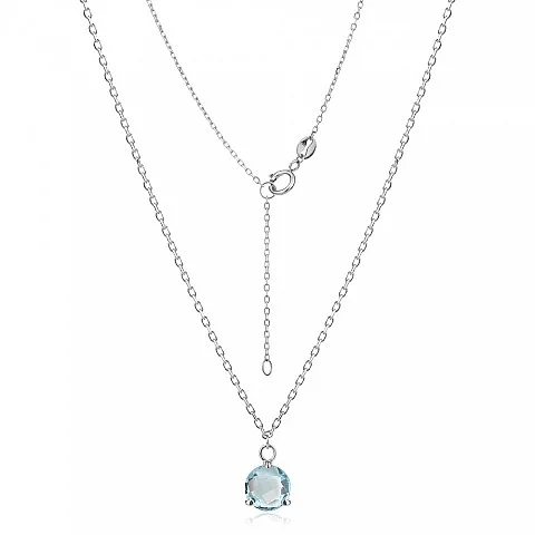 Сребърно колие Blue Stone