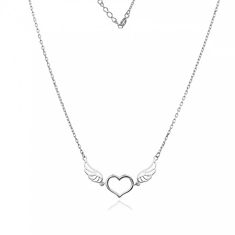 Сребърно колие Angel Heart