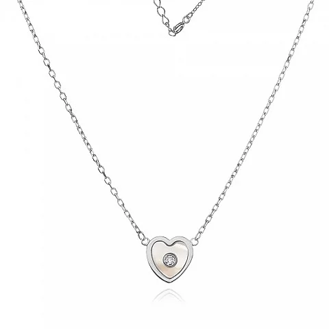 Сребърно колие Pure Heart