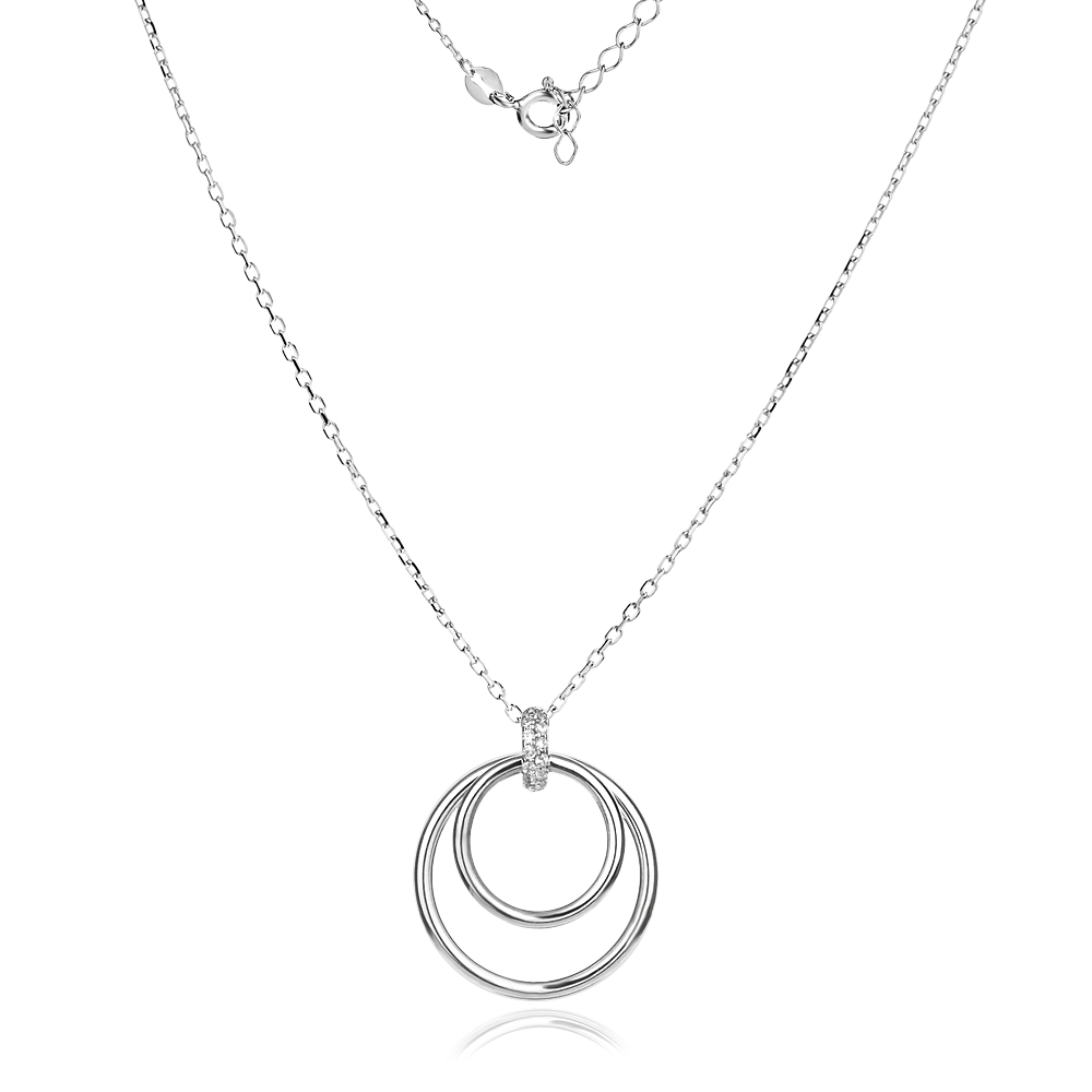 Сребърно колие Rings