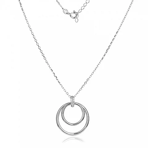 Сребърно колие Rings