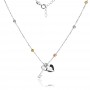 Сребърно колие Heartkey