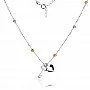 Сребърно колие Heartkey