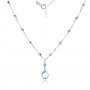 Сребърно колие Blue Stone