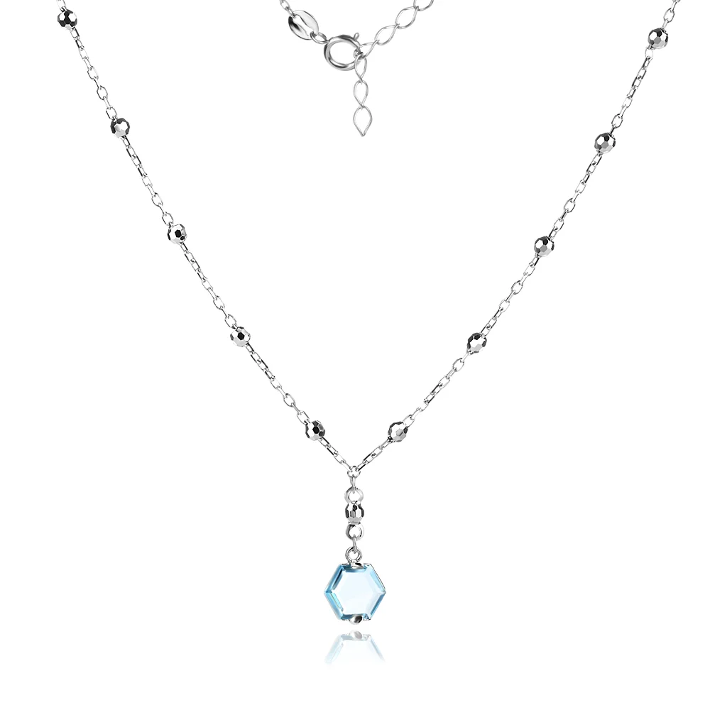 Сребърно колие Blue Stone - КОЛИЕТА (Златни и сребърни бижута)