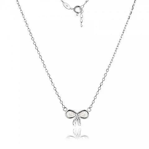 Сребърно колие Ribbon