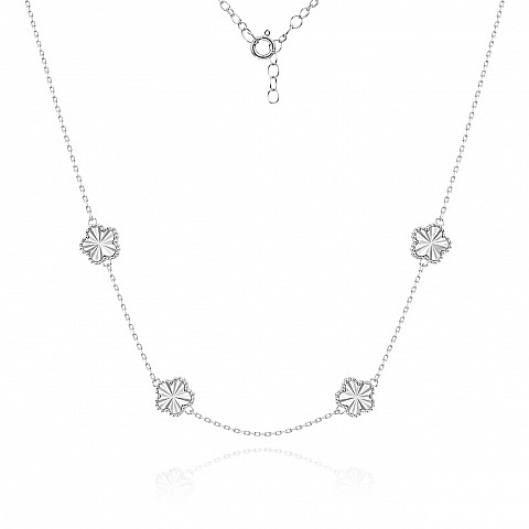 Сребърно колие Diamond Clover Сребърно колие Diamond Clover