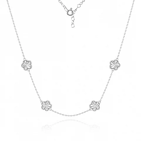 Сребърно колие Diamand Clover