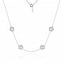 Сребърно колие Diamond Clover