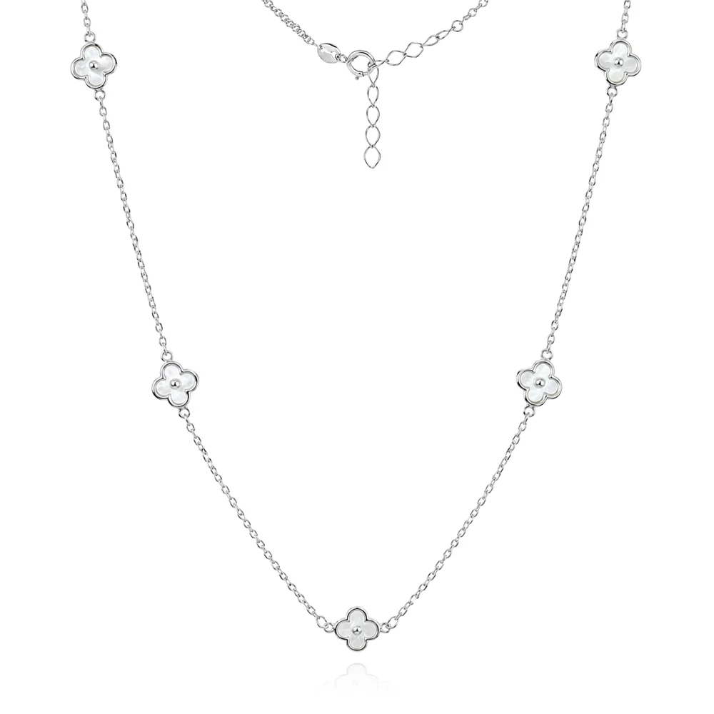 Сребърно колие Pearl Flower - КОЛИЕТА (Златни и сребърни бижута)