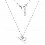 Сребърно колие Pure Hearts