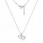 Сребърно колие Pure Hearts