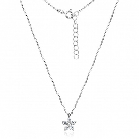 Сребърно колие Florisse