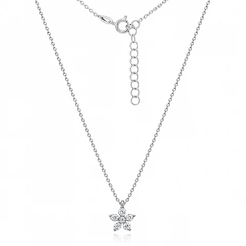 Сребърно колие Florisse