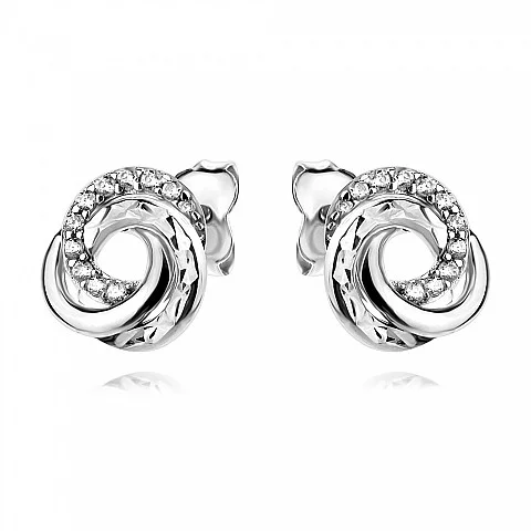 Сребърни обеци Circle Shine