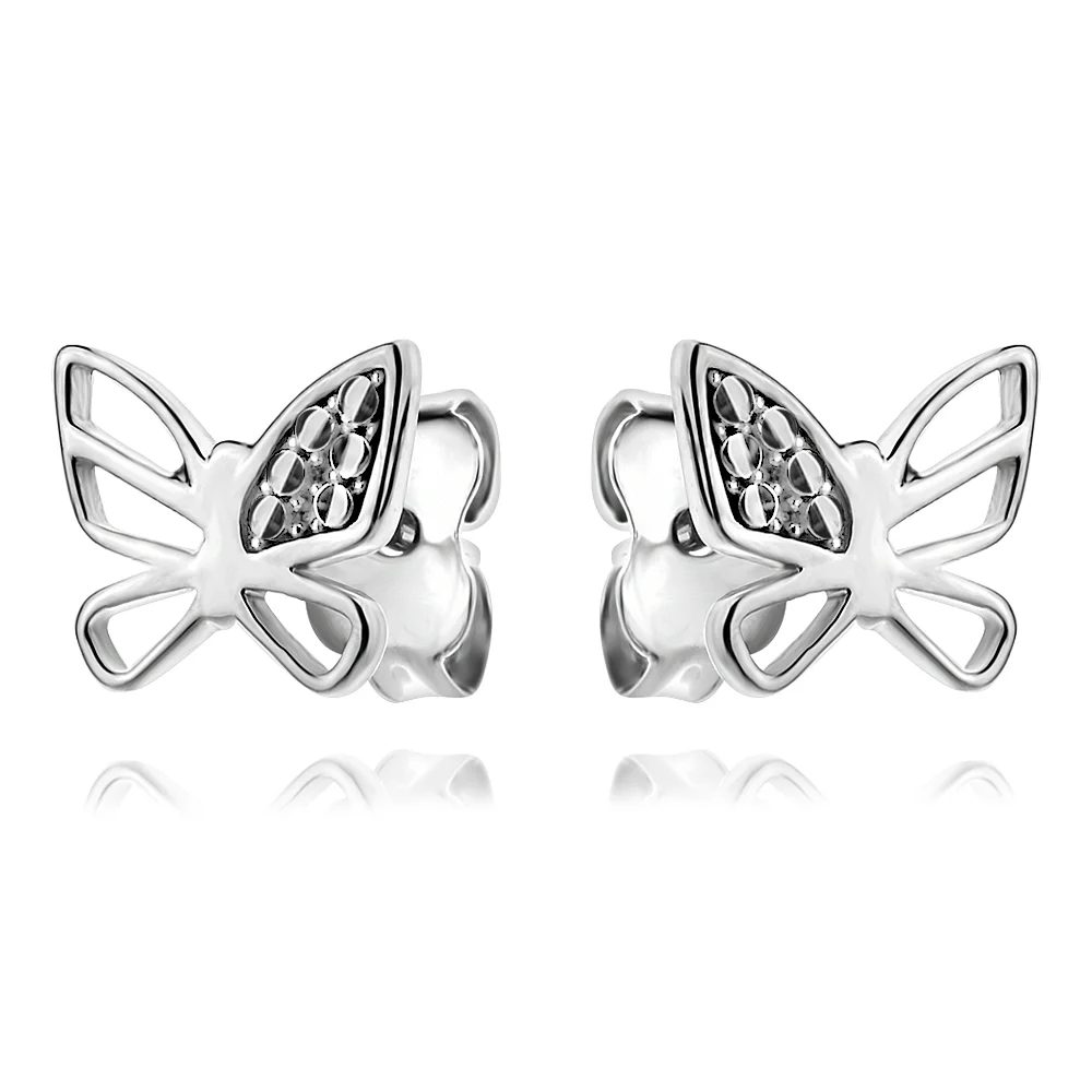 Сребърни обеци Butterfly - ОБЕЦИ (Златни и сребърни бижута)