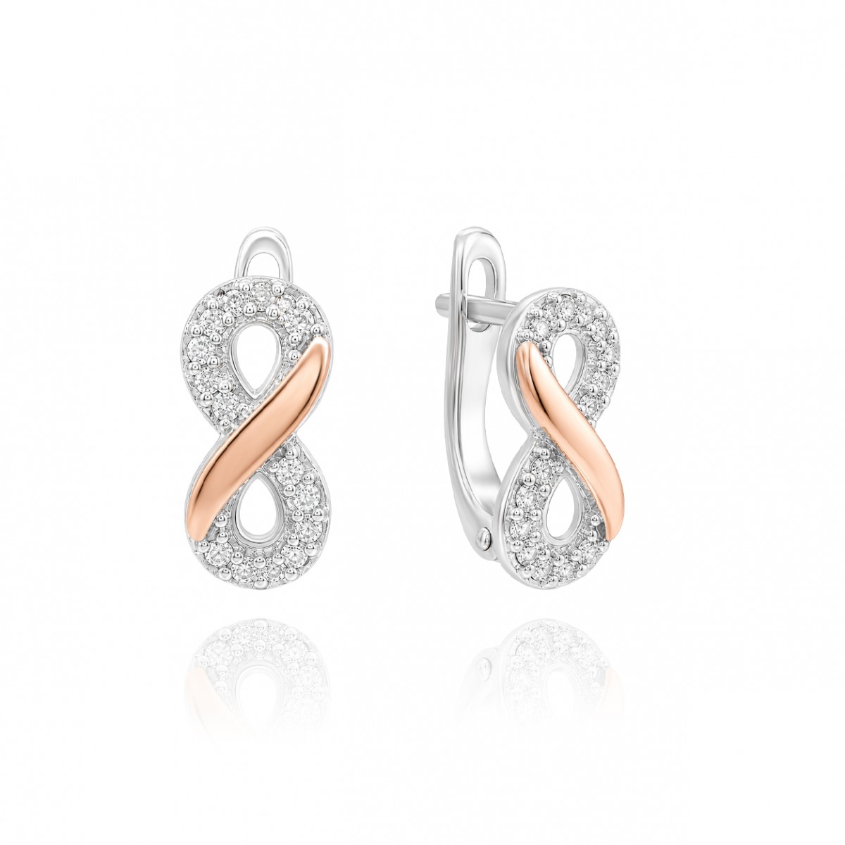 Сребърни обеци Eternelle - ОБЕЦИ (Златни и сребърни бижута)