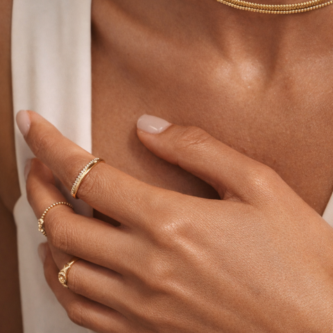 Златен пръстен Vanessa