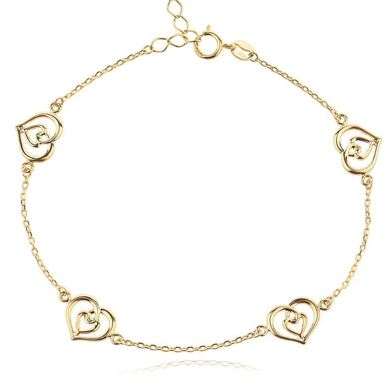 Златна Гривна Double Heart Златна Гривна Double Heart