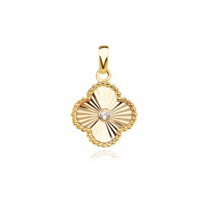 ЗЛАТЕН МЕДАЛЬОН Diamand Clover 